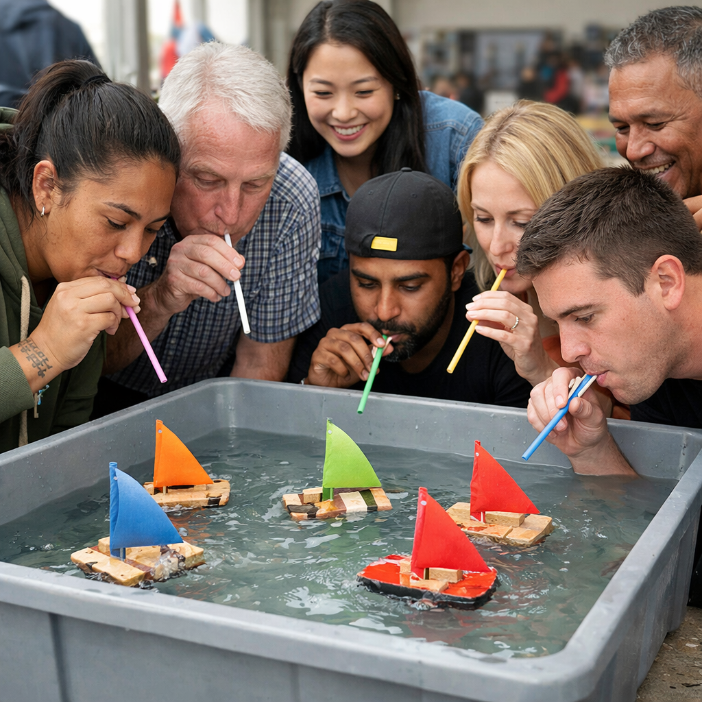 photographic Team building with a diverse set of people Different ages from 20 and ethnicities like Maori Asian Indian New Zealander and varied with m-1